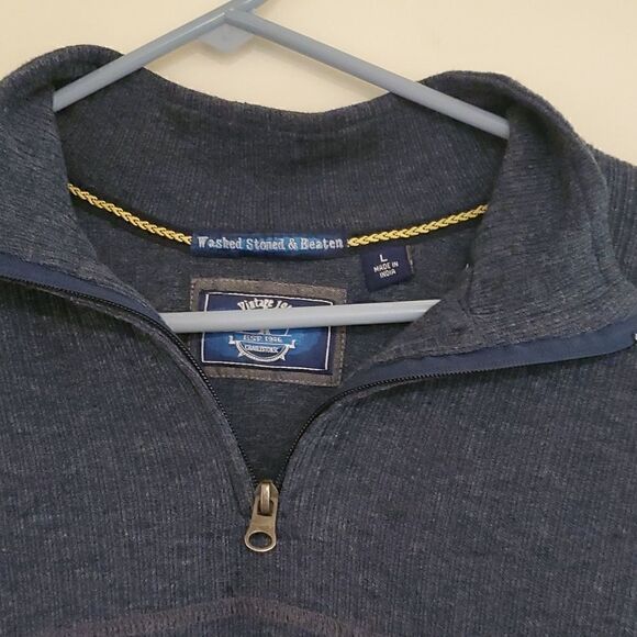 Men's long sleeved,  zip neck, collared shirt - Picture 2 of 5